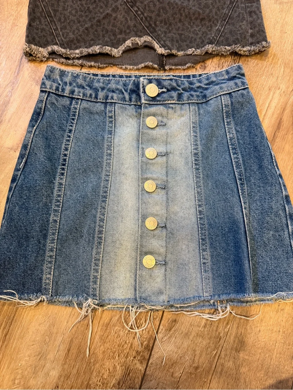 Justice Girls Denim Skirt Lot x 2 Size 8